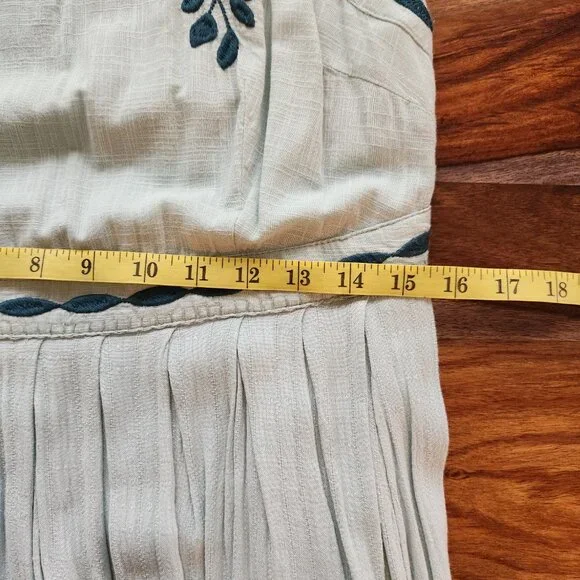 Super Pretty Embroidered Free People Dress Size 10, Birds Flowers Lined Viscose - Picture 7 of 11